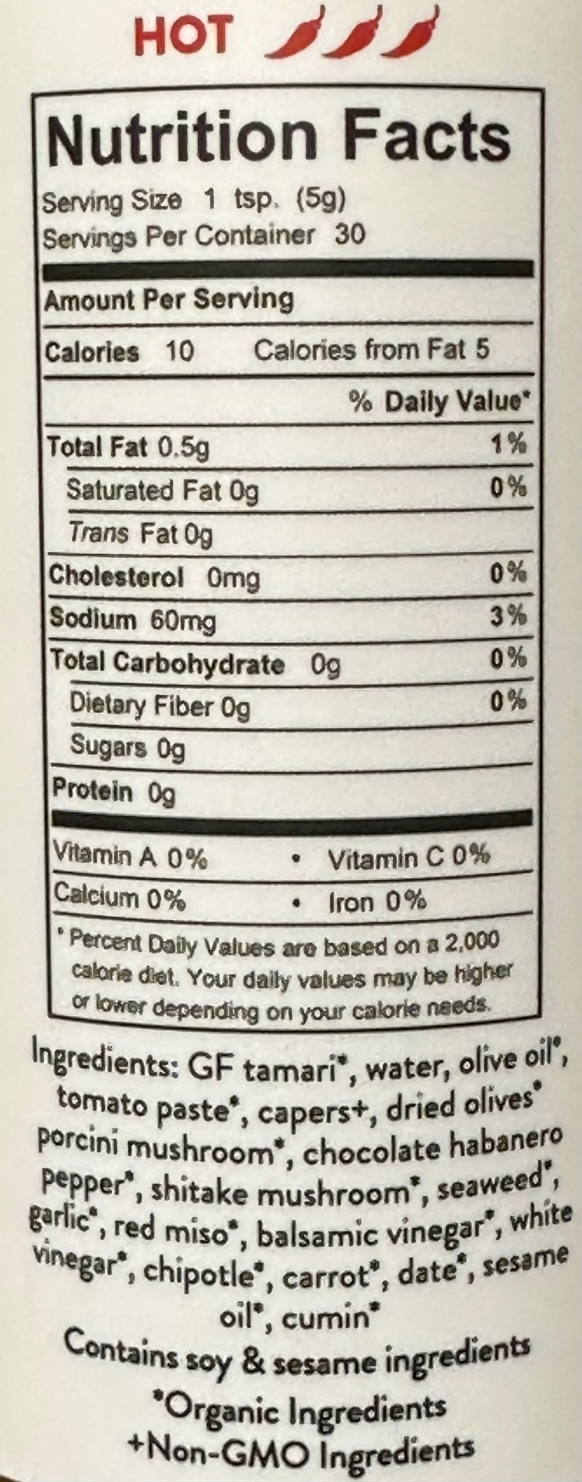 Seed Ranch Umami Reserve Hot Sauce